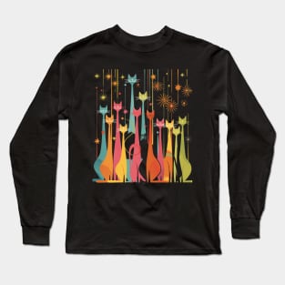 Mid Century Modern CAT Iconic Architectures Long Sleeve T-Shirt